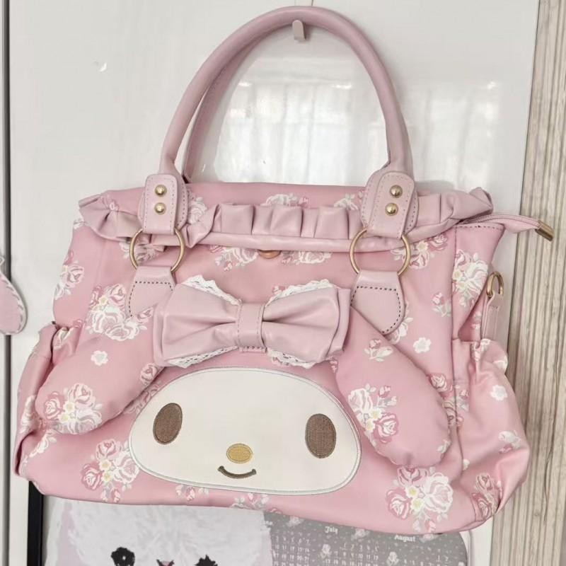 Japanese Cute Sweet Pink Melody Handbag Large Capacity Shoulder Cross-body Bag Tote Girl's Heart