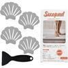 Non-Slip Bathtub Stickers, 24 PCS Shell Safety Bathroom Tubs Showers Treads Adhesive Decals Scraper (Gray)
