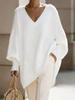 Women's Mid-Length V-Neck Long Sleeve Solid Color Knit Sweater, 2026 Collection