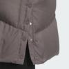Adidas Originals Long Down Jacket Goose Hooded Solid Color Long Coat Women Jackets Charcoal-Gray JD3784