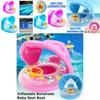 Comfortable Inflatable Baby Swim Ring With Sunshade For Kids Pool Fun And Safety