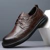 2025 Spring New Leather Men's Shoes One-pedal Business Breathable Casual Leather Shoes Men's Comfortable Foot Shoes