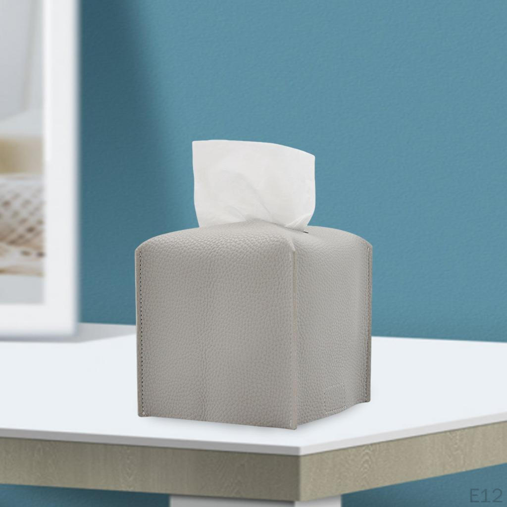 Creative Tissue Box Holder Leather for Bedroom Dressers