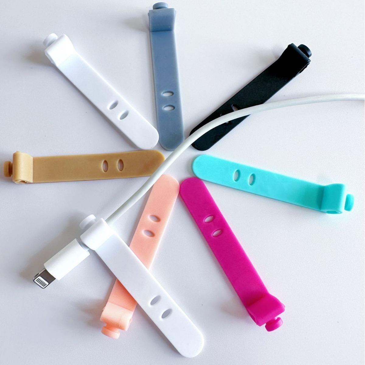 

4/8 шт./уп. Мини силиконовые USB стяжки для кабелей, органайзеры для кабелей, мягкие ремешки, органайзер-намотка, зажимы для хранения 4pcs/set