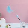 Kitten Wand Comfortable Grip Enhance Emotion Bite Resistant PVC Cats Fishing Pole Feather Toy for Holiday