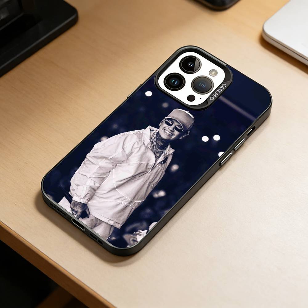 BC-Rapper Blessd Cantante Phone Case For iPhone 17,16,15,14,13,12,11 Plus,Pro Max,XS,Colored Silver Plated Inside Cover