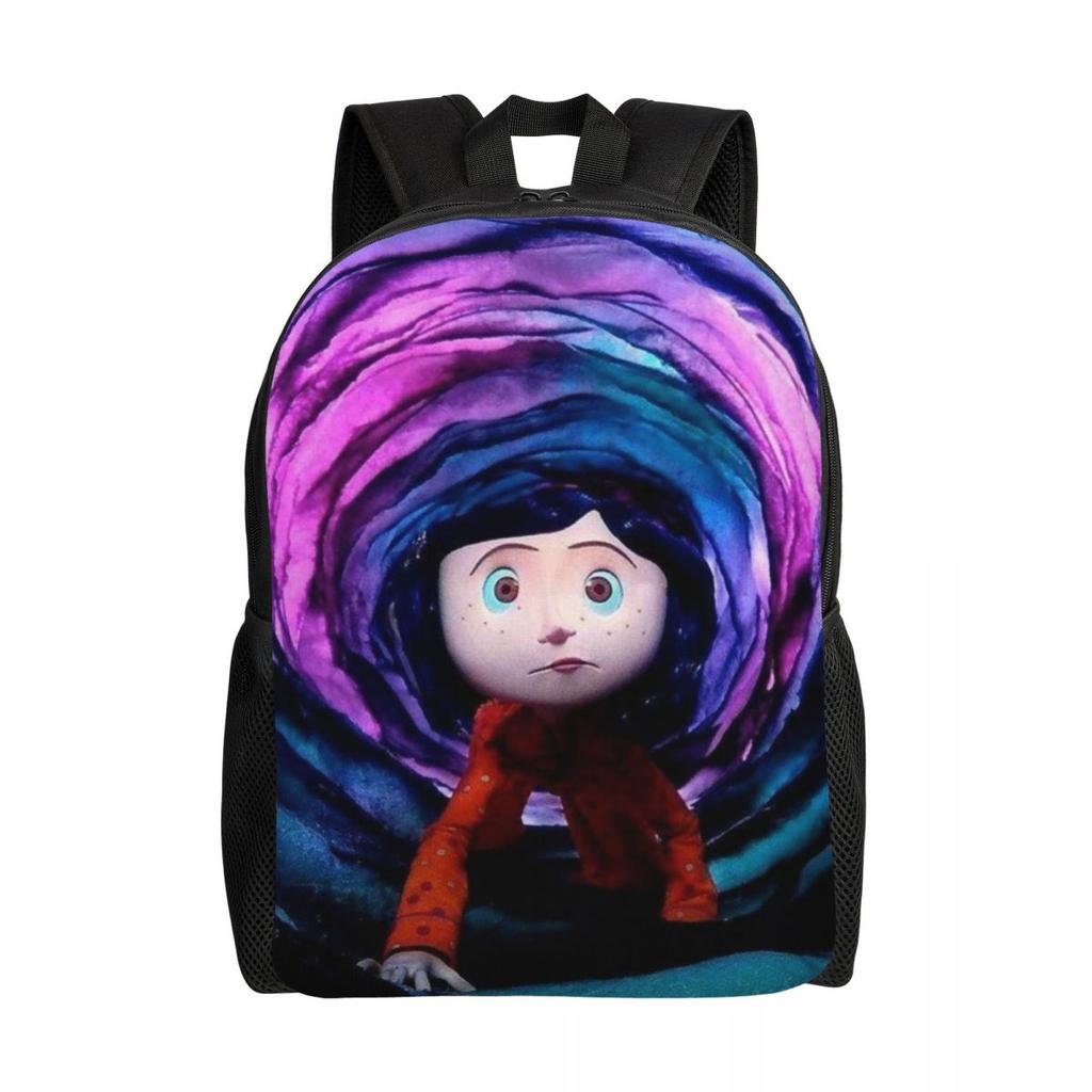 Halloween Horror Movie Coraline Backpack for Men Women Water Resistant College School Bag Print Bookbags