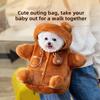 Autumn and Winter Pet Cute Giraffe Animal Shape Outing Bag Winter Warm Oblique Straddle Cat Bag Puppy Dog Backpack