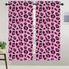 Klassische rosa Leopardenmuster-Vorhänge, Stangentaschen-Vorhänge 30*65, Schlafzimmer und Wohnzimmer, Heimdekoration, Zimmerdekoration