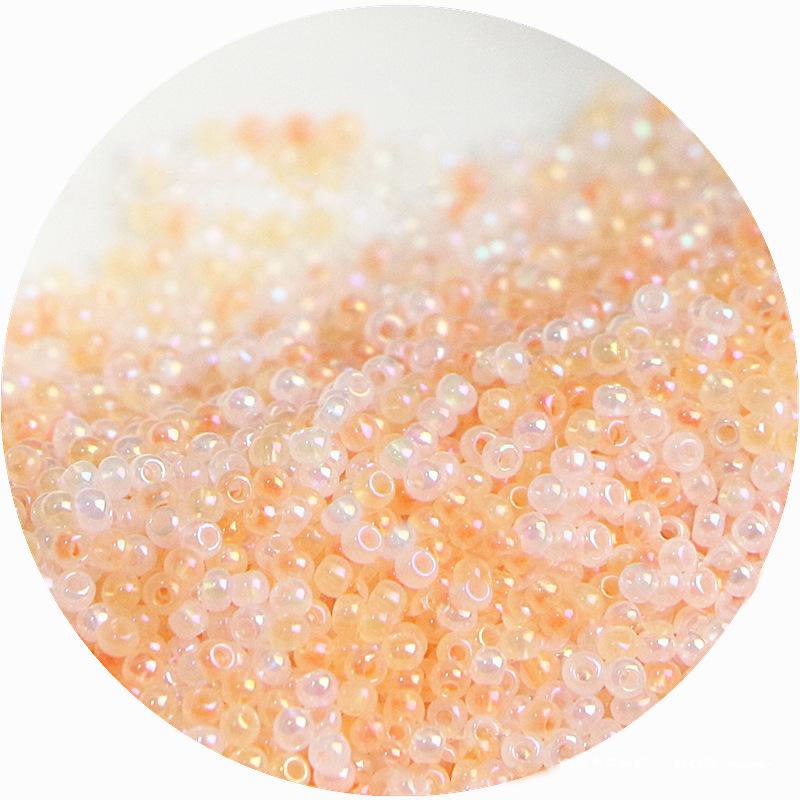 2mm Irisierende Glas-Samenperlen: Cremige Wolke für DIY Schmuck & Armbänder