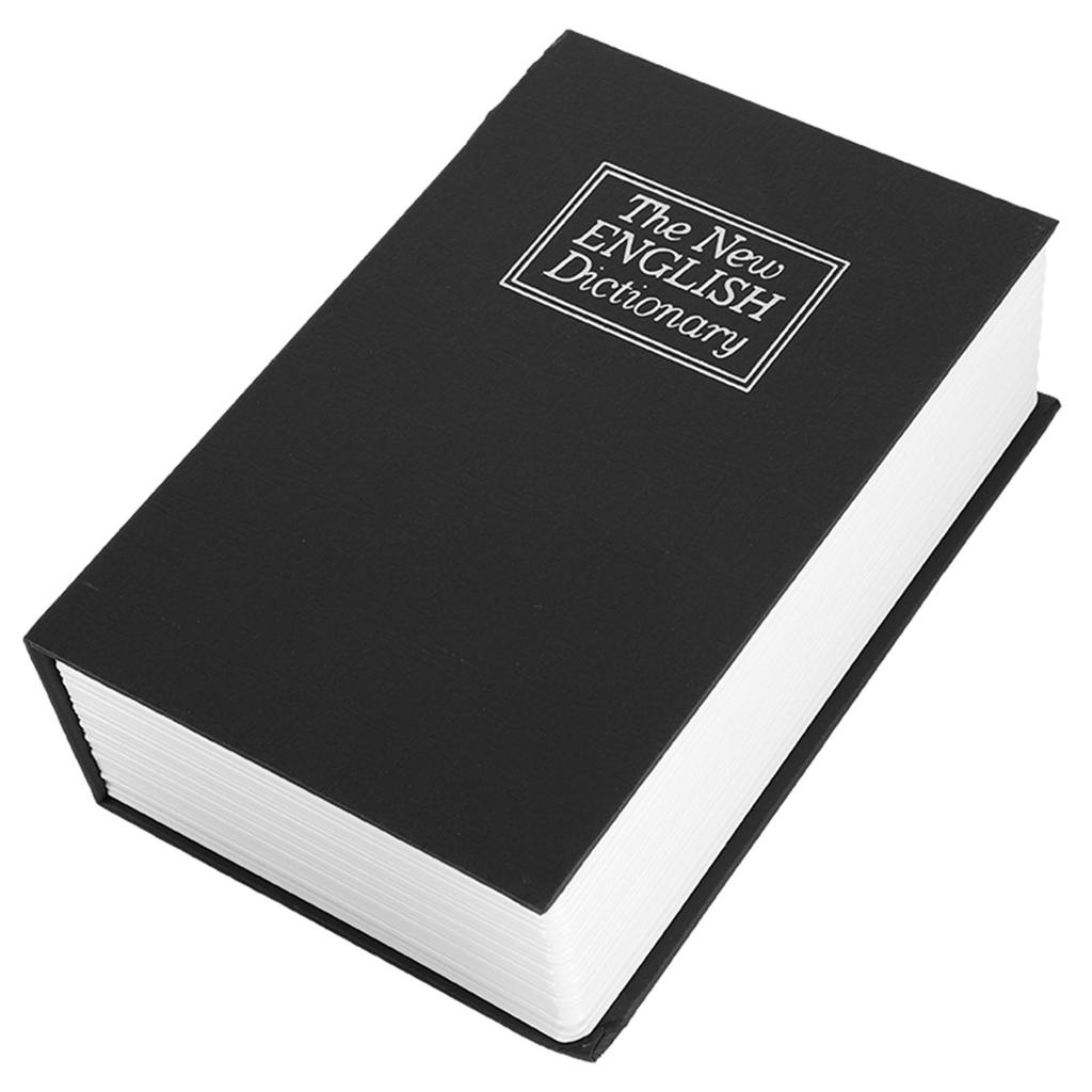 Black English Dictionary Safe Box Money Jewelry Collection Storage Case with 2Keys