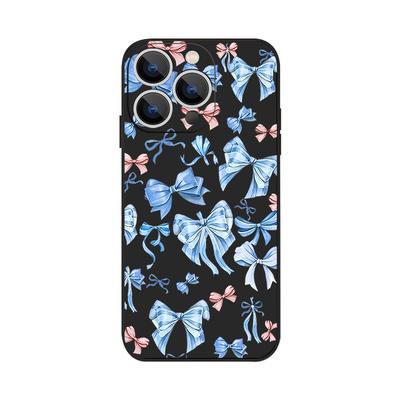 Bowknots Pattern Lanyard Phone Case For iPhone Air 17 16 15 Pro Max 14 13 17 Pro 16e Shockproof TPU Silicone Soft Cover