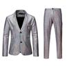 Herrenbekleidung, stilvoller formeller Anzug, 2-teiliges Set, Herrenanzug, Karomuster, Business-Büro, Hochzeitsanzug, Jacke + Hose, Anzüge und Blazer