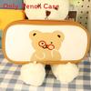 Japanese Style Pu Pencil Bag With Cute Bear Design For School Supplies