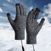 Electric Heated Gloves USB Winter Warm Gloves Knitted Touchscreen Mittens for Outdoor Cycling Skiing