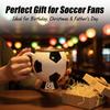 Soccer Ball Mug, Resin Coffee Beer Cup for Football Fans, Large Capacity Heat Resistant Fan Collectible Mug, Party Gift