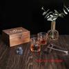 Whisky Glass And Stones Set Creative Wine Gift For Men Granite Ice Cube Whiskey Stones And Glass In Wooden Box Dropshipping