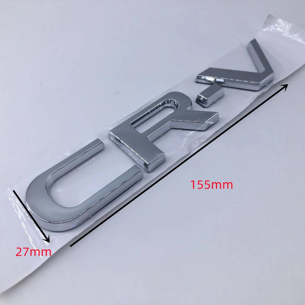 

1pcs for Honda CR-V CRV ABS high quali Silver Black car Emblem Fender side Rear tail trunk badge sticker Decal styling CRV 155mmX27mm
