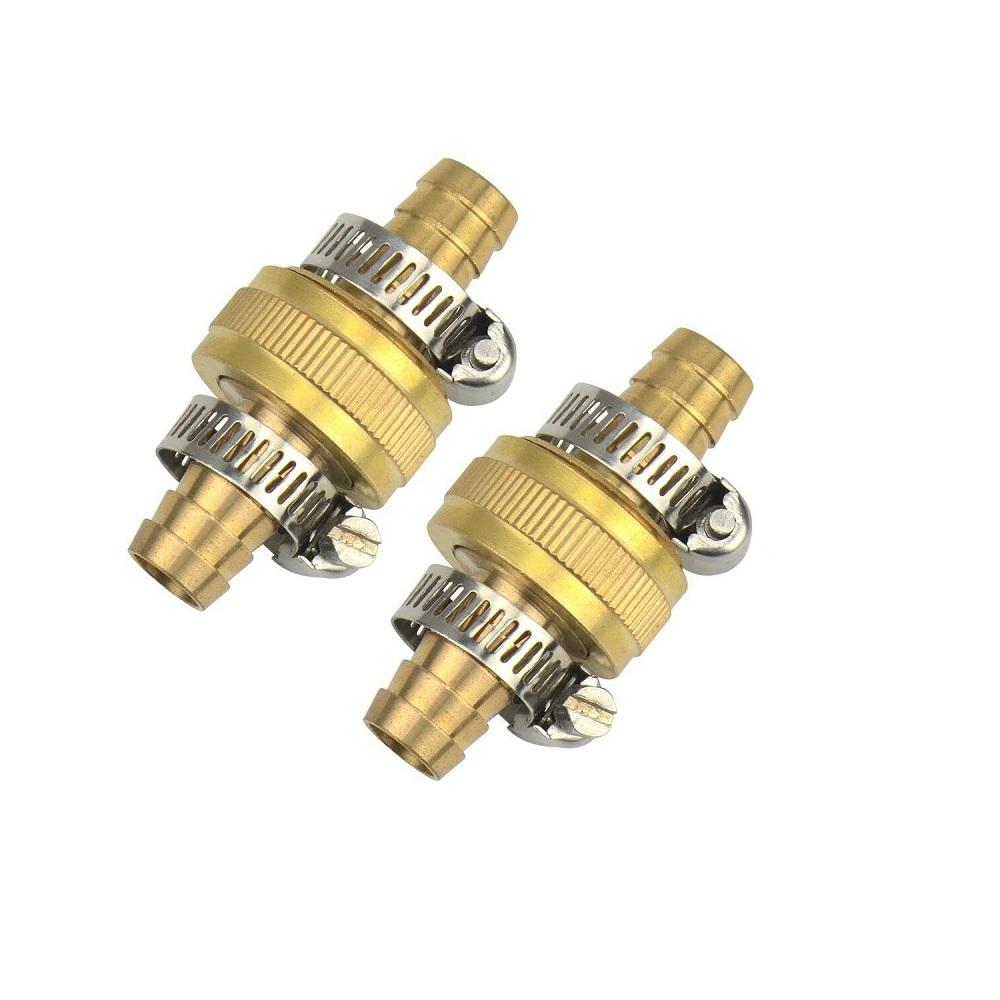 3-Pack Garden Brass Hose Mender End Repair Kit Hose Connector For Inner Dia 1/2