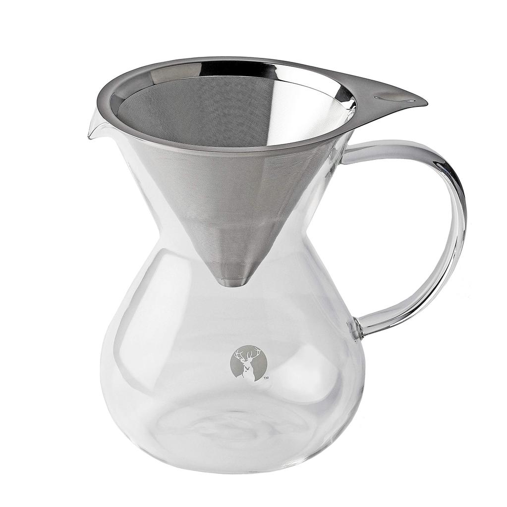 PEARL METAL Captain Stag Coffee Pot & Filter Set, Black, 800ml, UW-3514
