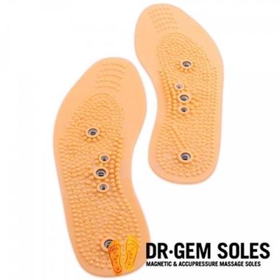 Magnetic Insoles - Dr Gem Soles - Acupuncture - Orange - Universal Size - 10 Magnets