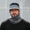 2/1PC Winter Hats Knit Cap Men And Women Velvet Hat Coral Fleece Scarf Outdoor Riding Hat Warm Plus Velvet Neck Protect Cap