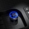 18W Dual QC 3.0 USB Port Multiple Car Charger Socket with Touch Switch Fast Charger Car Adapter Triple Aluminum Metal 12V 24V