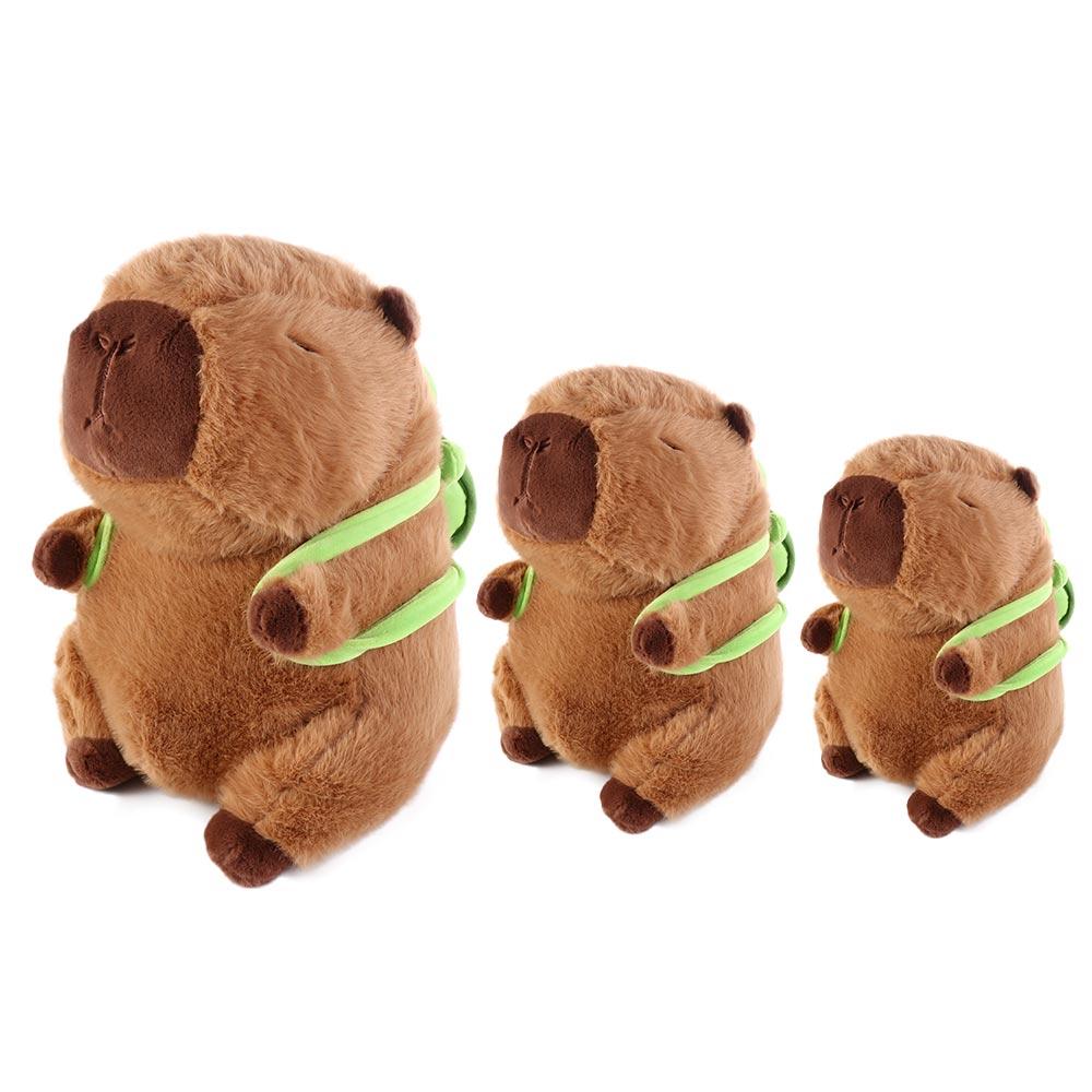 Simulation Simulation Capybara Plush Toy With Turtle Animal With Turtle Backpack  Home Decor