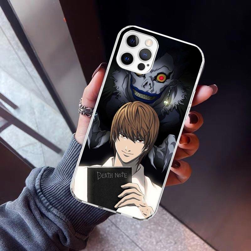 N-Note D-Death Anime Ryuk Phone Case For iPhone 17 Air 11 13 Mini 14 15 Plus 16 12 Pro Max 16E SE 7 8 Pattern Soft TPU Back Cove