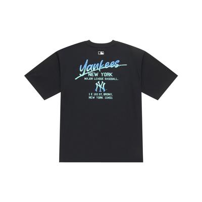 MLB New York Yankees Basic Collection SS25 T Shirt Unisex Black 3ATSB0653-50BKS
