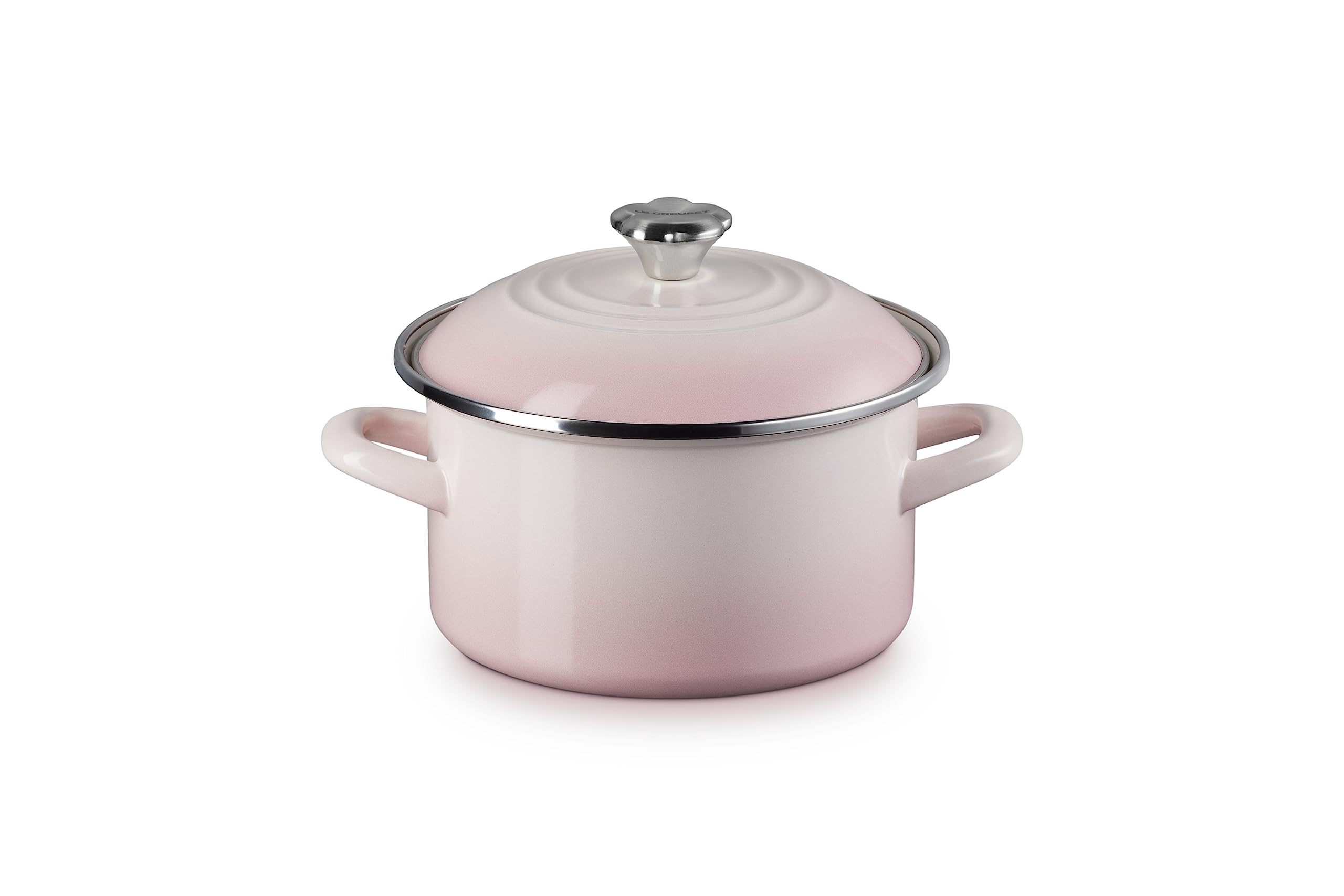 

Le Creuset EOS Casserole, 18 cm, Shell Pink, Gas/Induction Compatible [Official Japanese Product]