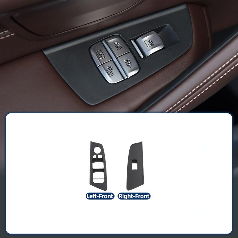 LHD Black Car Interior Front Door Window Lift Switch Button Panel Trim Cover Replace For BMW 5 Series G30 G31 F90 525i 530i 540i