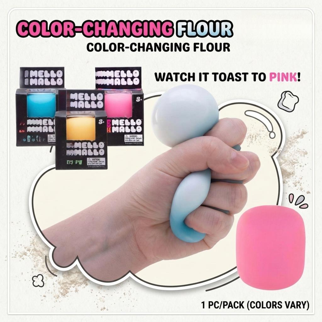 Color-changing Dough Cylinder Toy, A Tactile Toy Containing A Soft Dough Filling - It Changes Color In Sunlight.