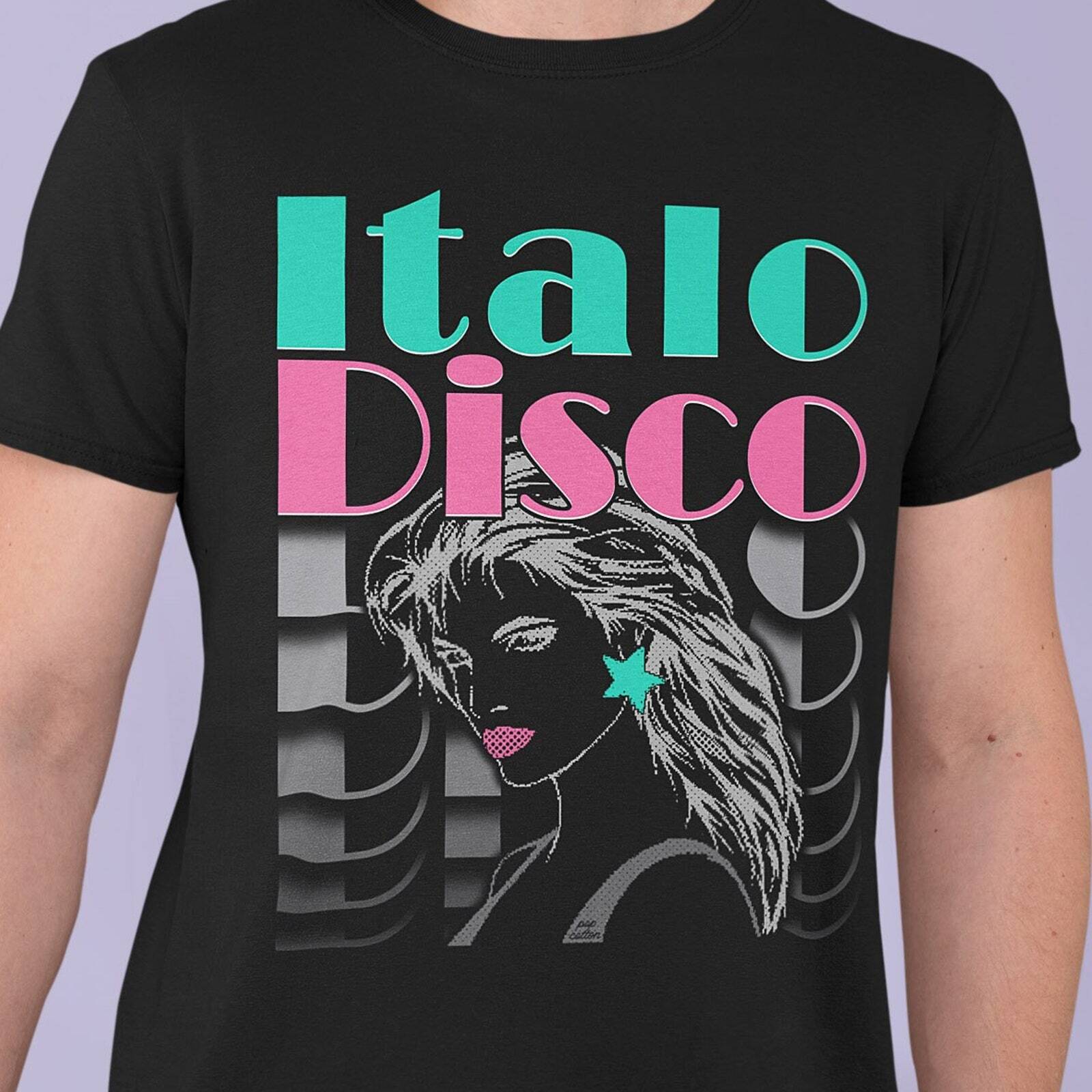 Retro 80s Style Italo Disco Old School Eurodance Hi-NRG Pop Cotton Unisex T-Shir M