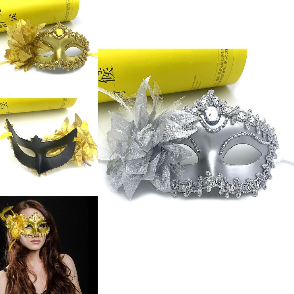 Halloween Costume Mask With Flower Decoration For Children And Adults Party Wear