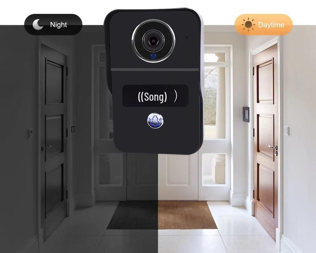Tuya Smart WiFi Doorbell with Central Control Screen and Video Intercom Function