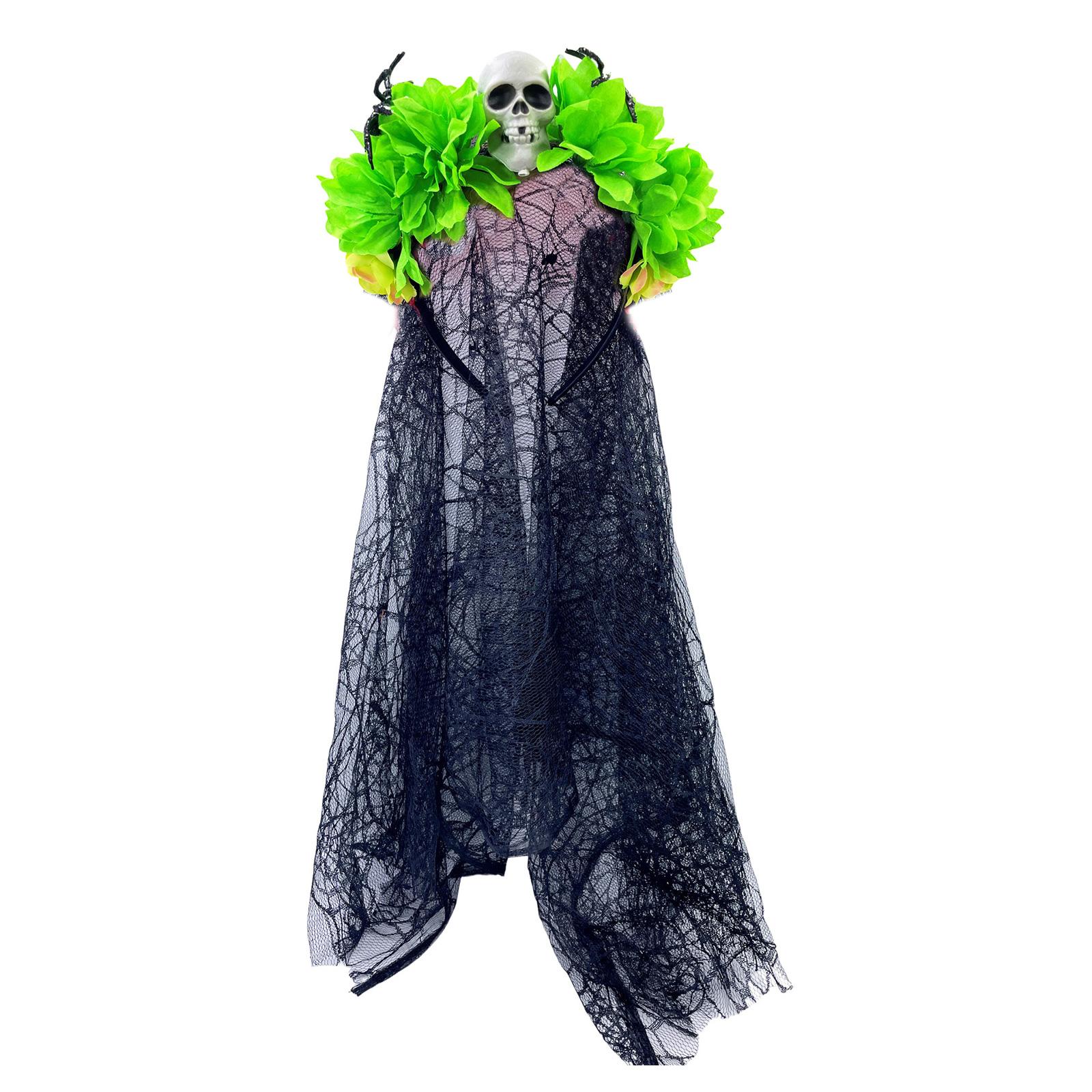 

Хэллоуинская фата, цветочный ободок на голову для взрослого костюма для ролевых игр, головной убор, реквизит для вечеринки, украшения для волос, фестивальный реквизит, обруч для волос G