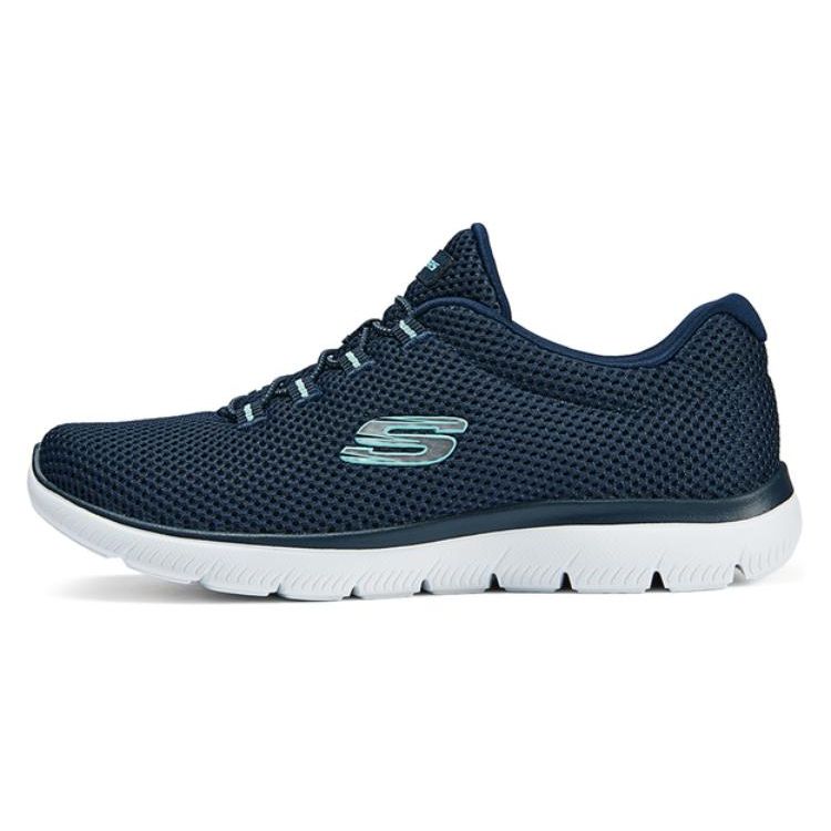 Skechers Comfortable Versatile Low-Top Running Shoes Women sneaker Blue 12985-NVLB 38