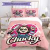 3pcs Chucky Bedding Set Duvet Cover Closure Includes 1 Duvet Cover & 2 Pillowcases, Soft and Comfortable for All Seasons.