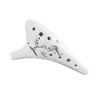 12 Holes Round Head Ceramic Ocarina Alto C Hand Painted Musical Instrument with Lanyard Music Score