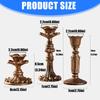Retro Taper Candle Holders Copper Candlestick Holders for Home Dinning Table Centerpiece Wedding Holiday Party Chrismas
