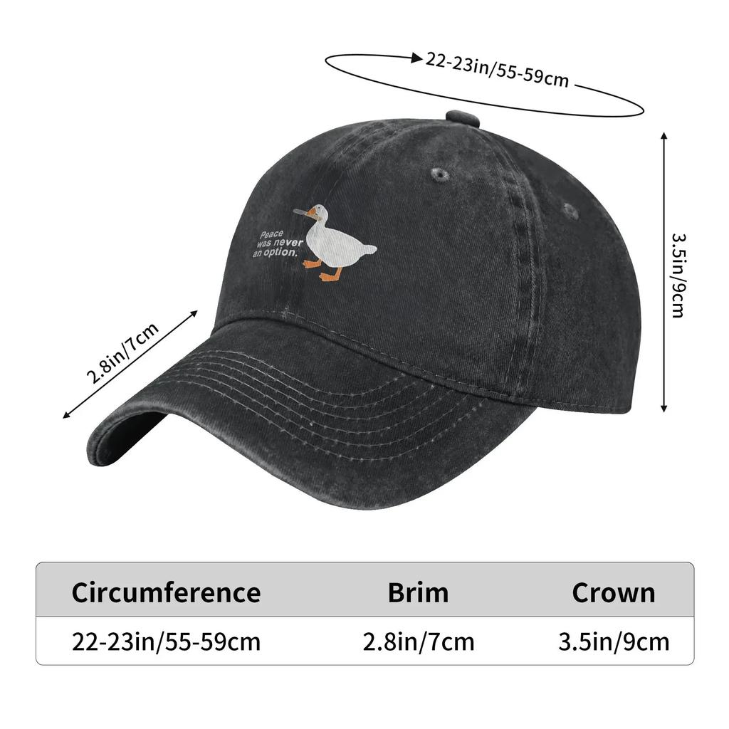 Vit Gås Bita Kniv Casual Baseballkeps Våren Fred Var Aldrig ett Alternativ Truckerhatt Andningsbar Snapback Vuxen y2k Coola Kepsar