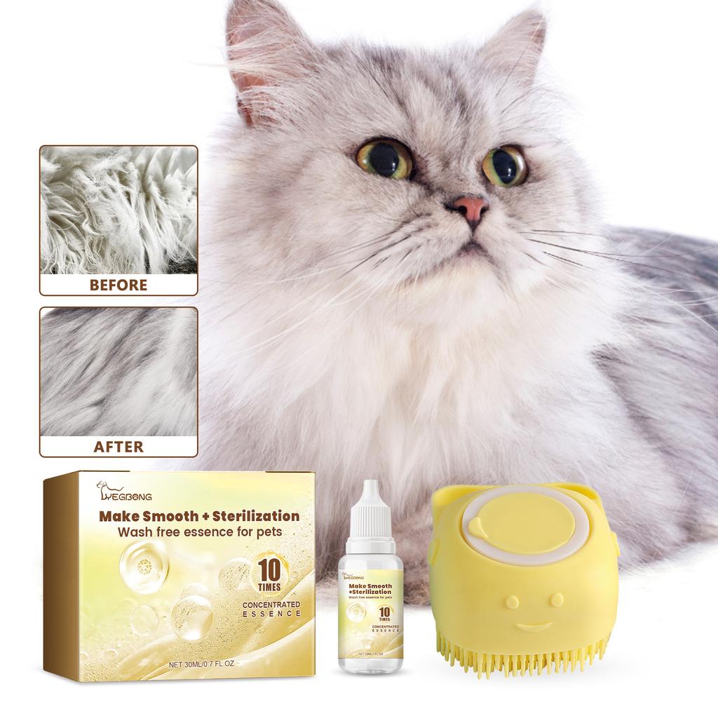 Yegbong Pet Wash Free Essence Suit Katze und Hund Weiche Haarreinigung Dekontamination Desodorierung und Duftretention Trockenreinigungspflege