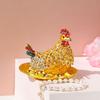 Alloy Fortune Chicken Jewelry Box Enamel Craft Home Decor Store Display Miniature Model