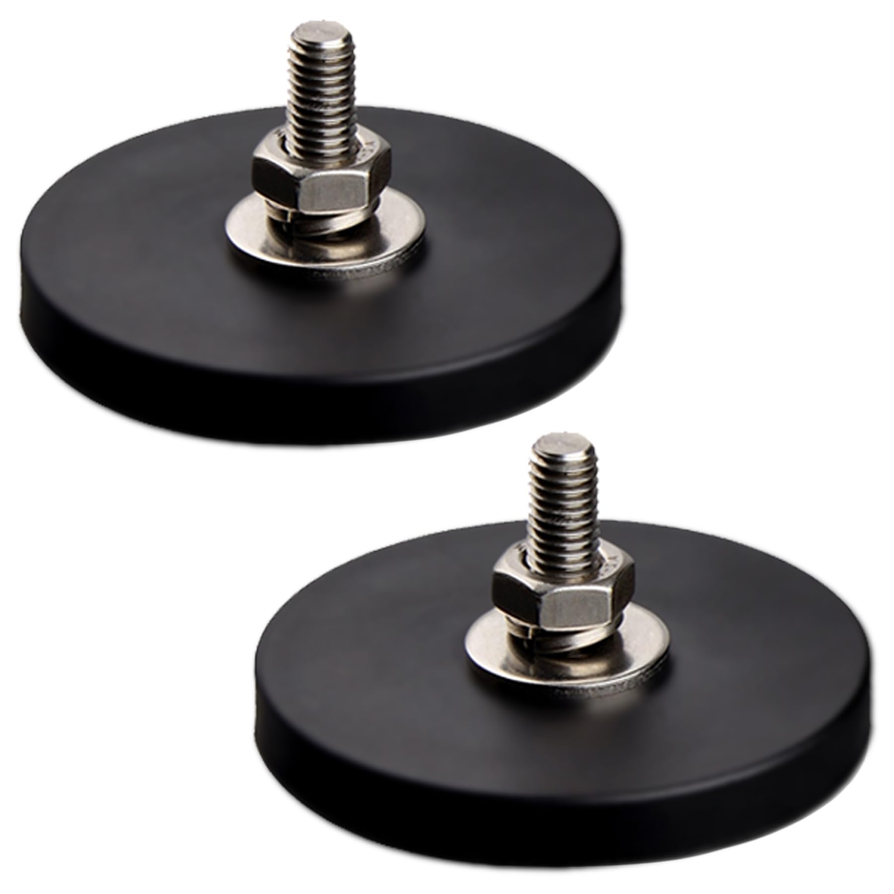 

MUTUACTOR D66mm Neodymium Bond Magnet Suction Cup 2-Pack M8 Male Thread Camera Mobile Device LED Light Anti-Scratch Base