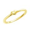 Lala Christie Women's Pinky Ring, Silver 925 and Yellow Gold, Heart Design, Simple, Size 11
