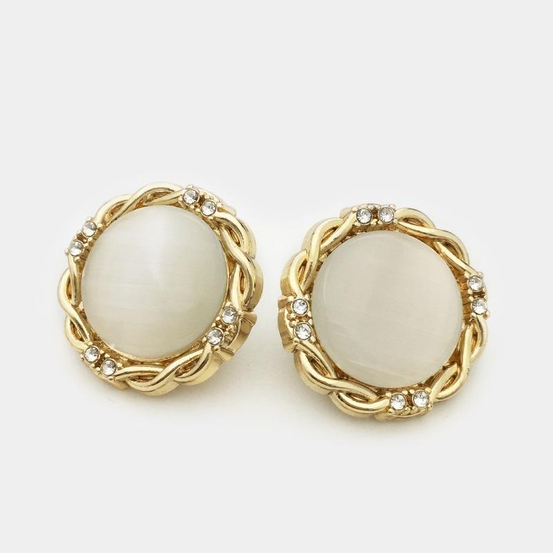 10Pcs/lot 18-25mm Fashion Pearl Diamond Button Metal Retro Fried Dough Twists Sweater Suit Women's Decorative Button