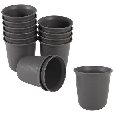 Mini Pots de Fleurs en Plastique AllBright avec Ensemble de Drainage pour Jardin Succulentes et Cactus Trous, 10 Pièces (Diamètre 9cm, Ensemble de 10 pièces)