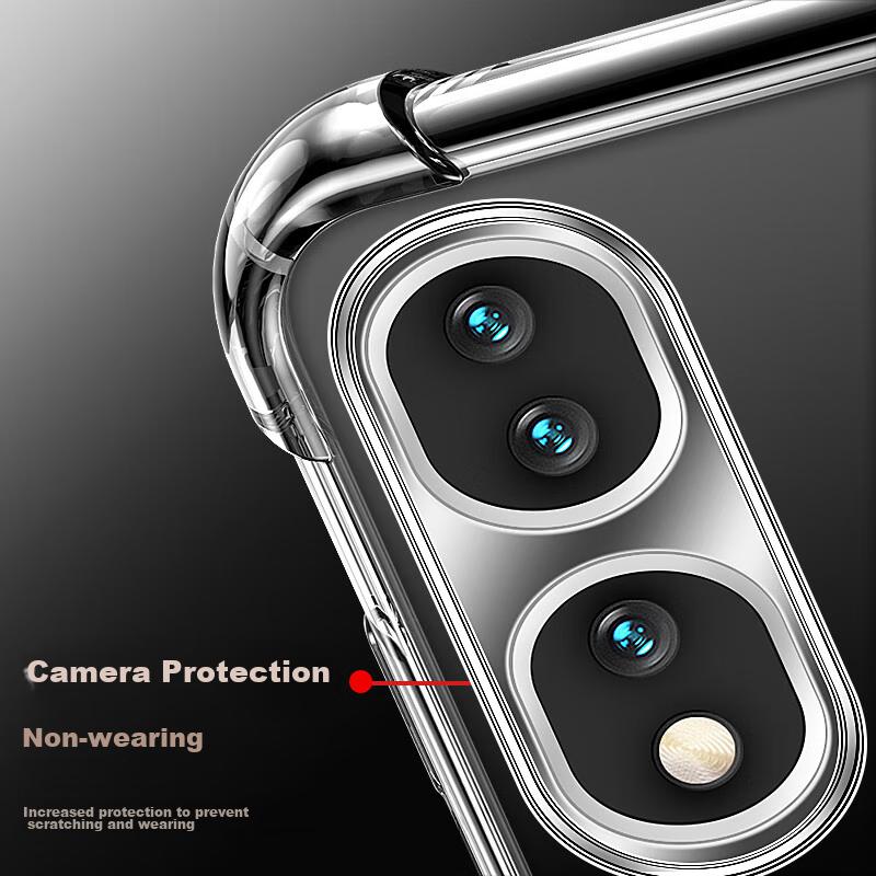 Kelleia Honor 90 Pro Phone Case, Honor 90 Pro Full Protection Shockproof TPU Airbag Soft Case/Protective Case, Transparent, 5.15 Inches