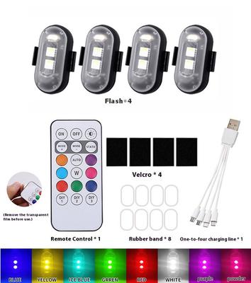 Wireless Remote Control Aircraft Light Car Motorcycle LED Eight Color Flashing Warning Light Drone Navigation Light